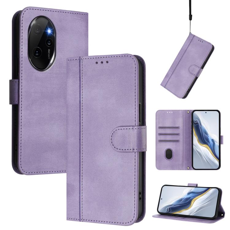 Linien-Spleißschnalle Retro Leder Handyhülle