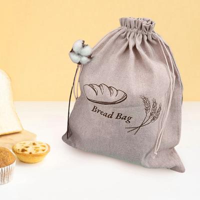 Bolsa Casera para Almacenar Pan Doble Capa Grado Alimenticio Gran Capacidad Cierre con Cordón Reutilizable con Forro Picnic Desplazamiento Escuela Conservación del Pan
