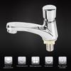 Basin Sink Tap Home Faucet Time Delay Faucet Copper Self Closing Single Cold Sink Taps for Home Kitchen Public