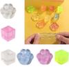 5Pcs Ice Cube Squeeze Toy Stretchy Transparent Cat Paw Sensory Toy Anxiety Relief Stress Ball Classroom Prizes Party Favors