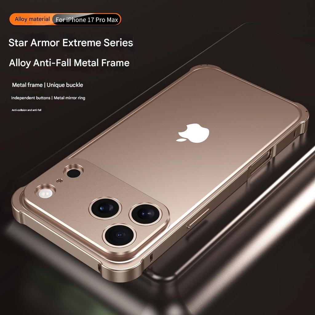 Alumium Alloy Metal Bumper Case For iPhone 17 Pro Max Air With Metal Camera Lens Protector Kits