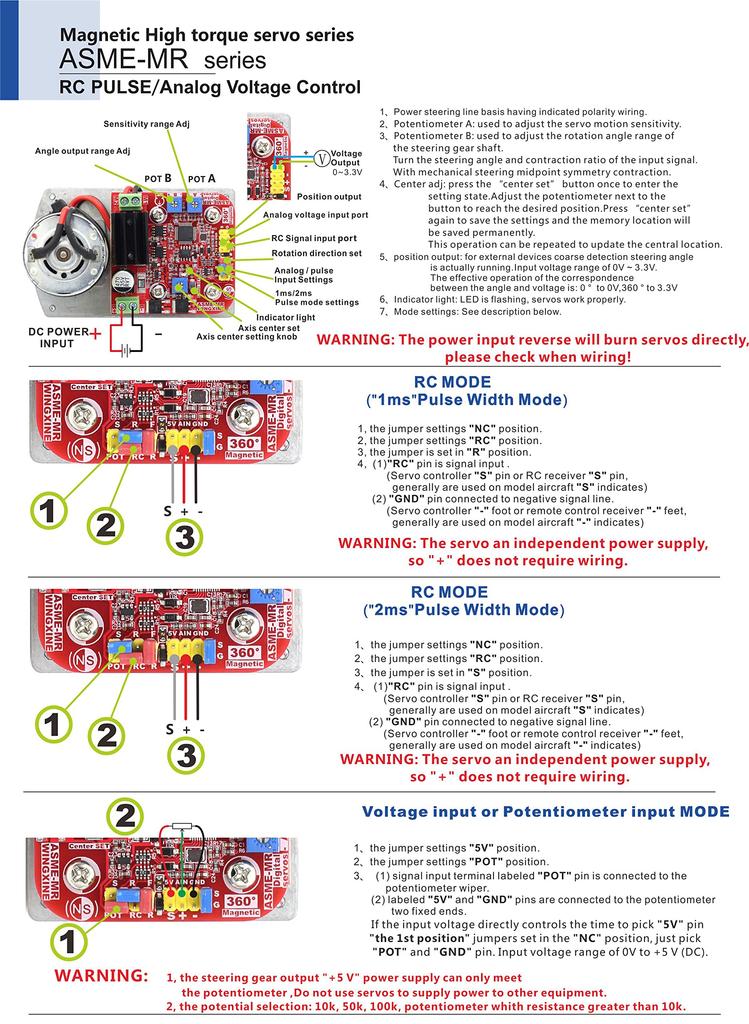 ASME-MRB 380kg.cm Magnetic Encoding Digital Servo, 360 Degree High Torque, Alloy Steel Gear Servo for Large Robot Manipulators and RC Car Robots