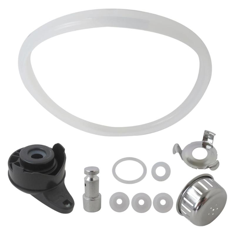 Pressure Cooker Steam Release Valves Set with Silicone Sealing Rings Pressure Cooker Exhaust Part Suitable for 6L