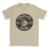 Men Stray Cats Band T Shirt Pure Cotton Tops Vintage Short Sleeve Round Neck Tees Plus Size T-Shirt