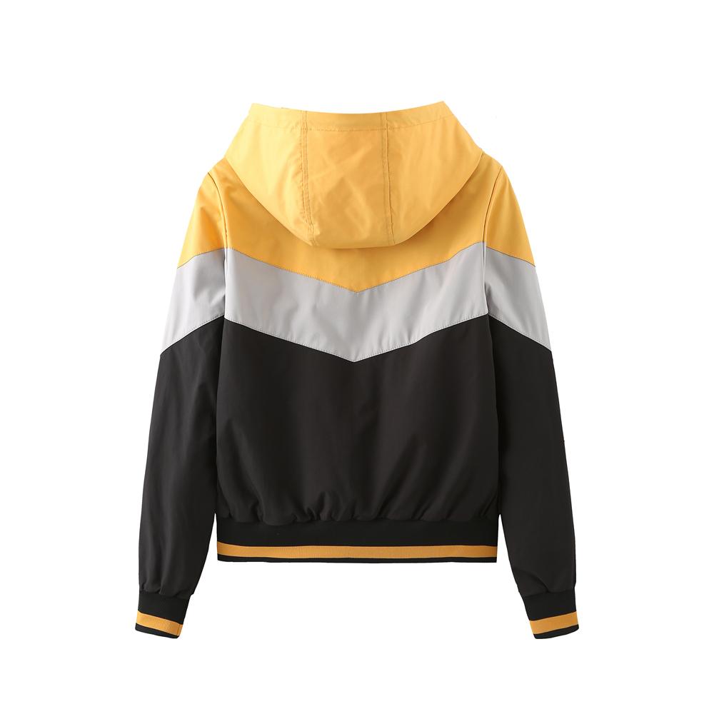 Women’s Windcheaters Thin Zipper Drawstring Hooded Jackets Light Rain Proof Short Trench Coat Spring Autumn Windbreaker Outdoor Casual Wear