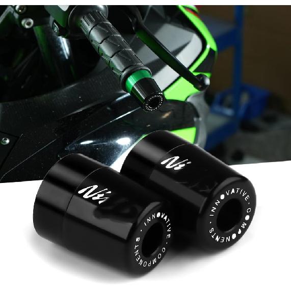 Handlebar Grip End For Ninja 250 300 400 650 1000 400R 250R 250SX 1000SX H2R ZX14R ZX10R ZX6R Motorcycle CNC Aluminum Handlebar Bar Ends Plug Balance