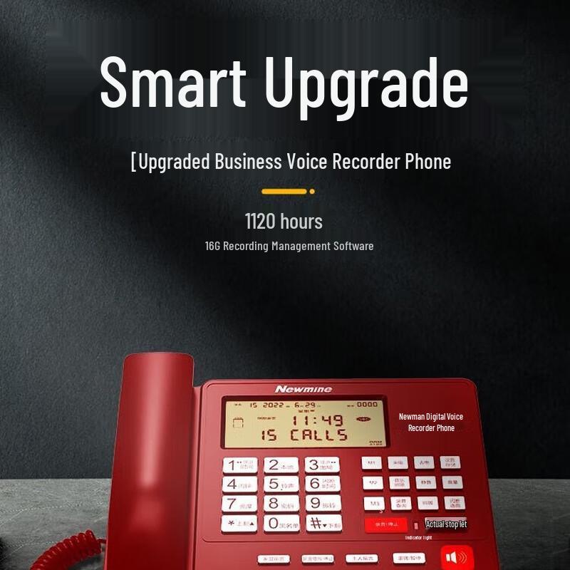 Newman HL2008TSD-2084(R) Automatic Recording Landline Phone (CN Version)