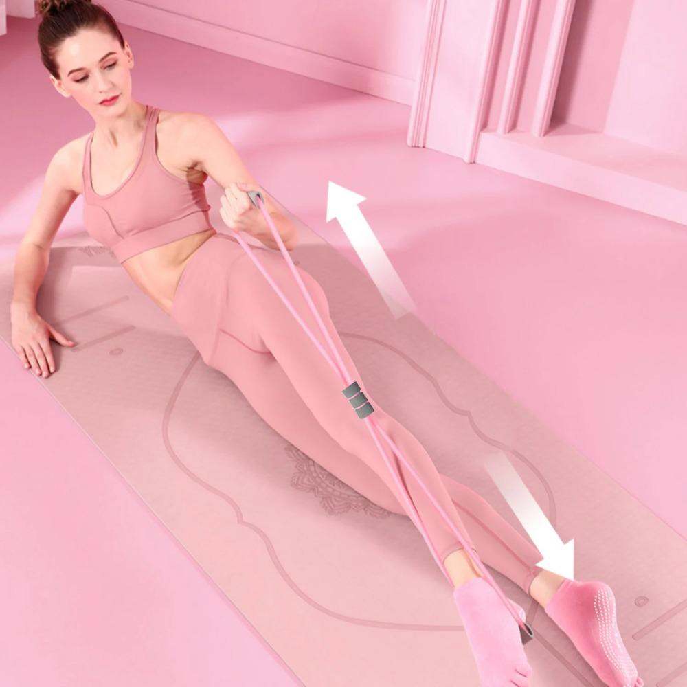 TPE Tube 8-shaped Stretcher Bolded Tension Rope Yoga Elastic Band  Female