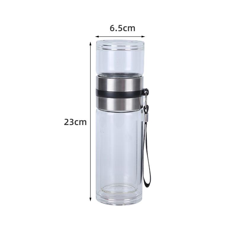 SX Portable Business Tea Infuser Double-Wall Glass Bottle