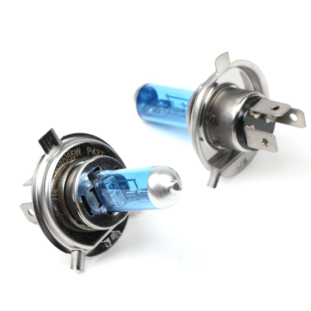 2PCS Super White H4 55W DC12V Bi-Xenon HID High Low Beam Headlight Bulb 6000K Light Lamps Su Car Parts
