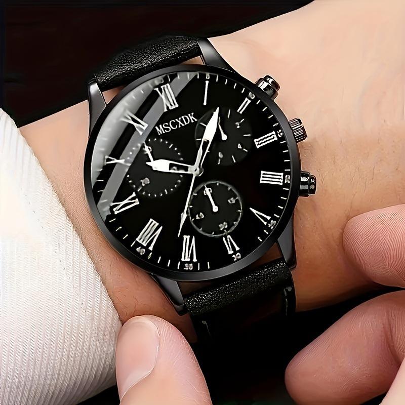 Watch 4-Piece Set Men'S Watch Business Mesh With Watch Quartz Watch Set