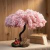 Miniature Cherry Blossom Tree Model Fine Workmanship Flowering Pink Blossoms