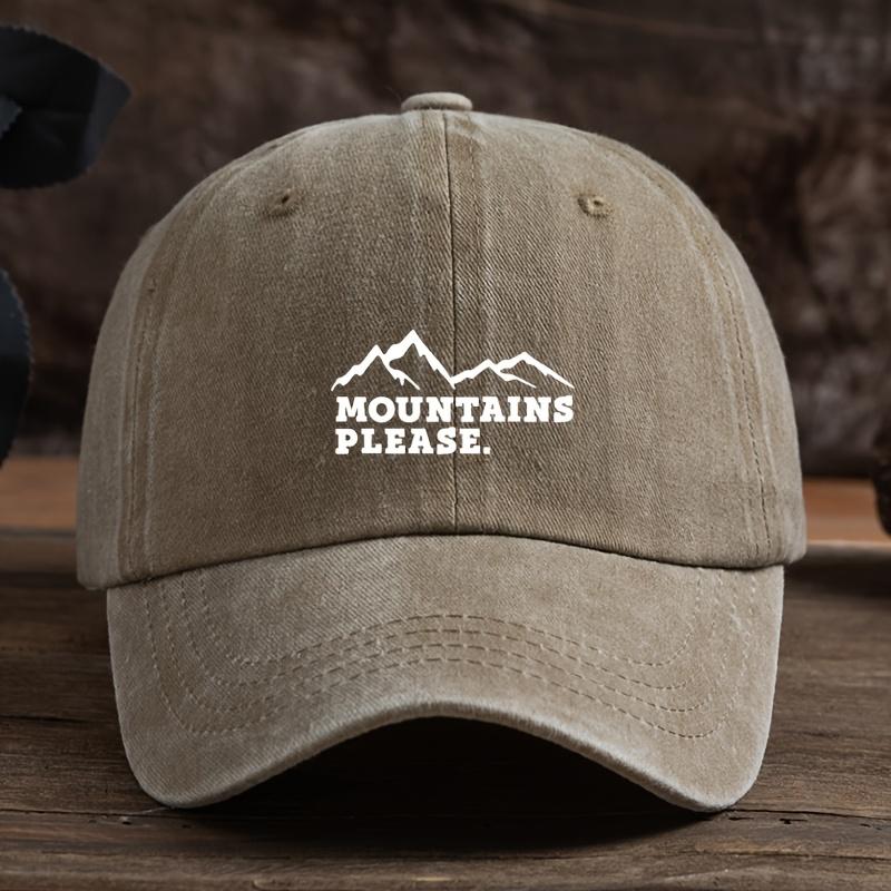 Fun Letter Mountain Print Baseball Hat Unisex Outdoor Fashion Versatile Duck Hat Trend