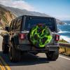1pc Colorful Fluorescent Crackle Print Pattern Car Tire Cover, Stylish Universal Wheel Hub Protector, Spare Tire Protection, Per