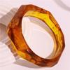 Geometric Resin Bangles Irregular Retro Hand Ring Temperament Chunky Bracelets  Lady