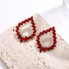 Elegant Geometric Alloy Dangle Earrings For Women With Vintage Style For Evening Wear