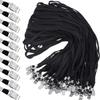 100 Pcs Lanyard with Clip Safety Lanyards Flat Neck Lanyard Neck Straps Black Lanyards for School Activity Classroom