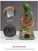 Solar LED Resin Bonsai Turtle On Bicycle Garden Night Light Ornament