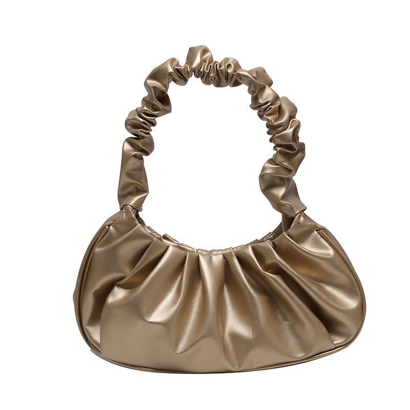 Stylish Korean Cloud Purse 2022 Pu Wrinkled Bag For Women Casual Shoulder