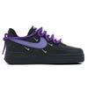 Nike Air Force 1 Rosmarin Dämpfung Leicht Rutschfest Niedrig geschnitten Skateboard-Schuhe Damen Schwarz Lila HQ1180-001(Team1690-)