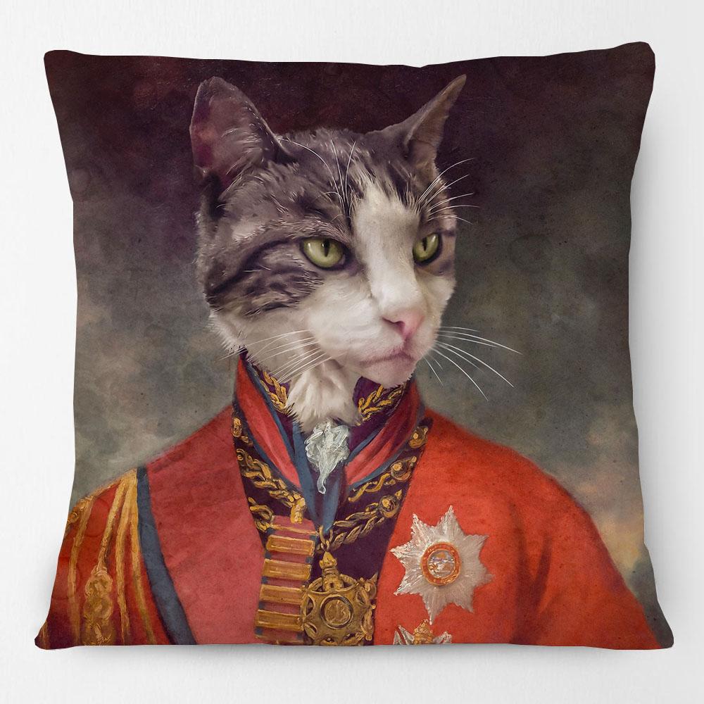 Federa Cuscino Pittura Ritratto Animali Cani Corte Reale Europea Cuscino Decorativo Gatto Vintage per Divano