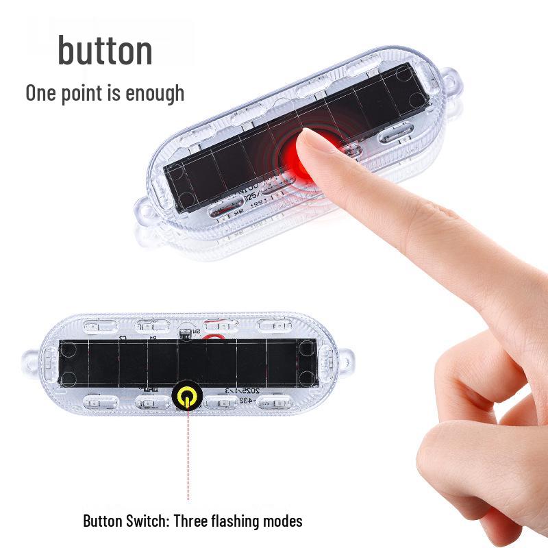 Solar-Powered Anti-Tailgating LED Warning Rear Light for Vehicles