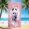 1Pc Panda Cherry Blossoms Beach Towel, Quick Dry, Multi-Use for Beach Pool Gym Yoga Home Travel, Christmas, Halloween, Xmas Gift M928279