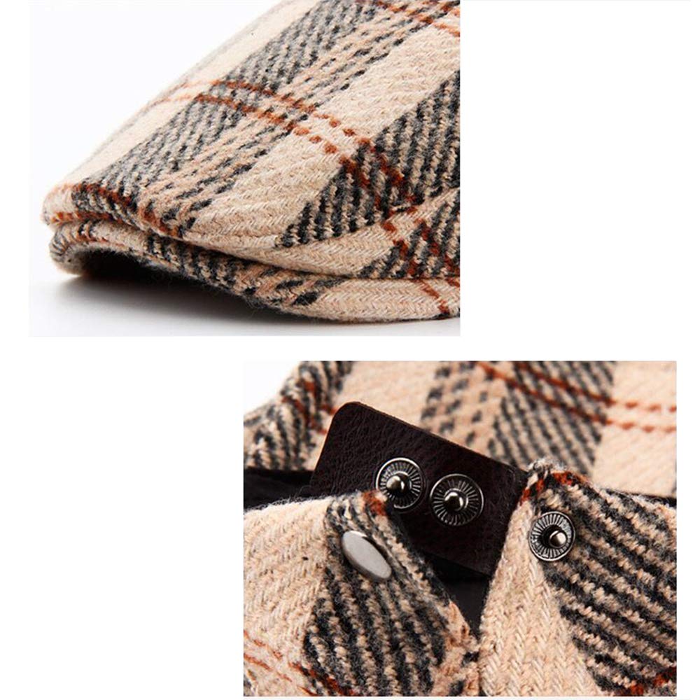 Croogo Hunting Trendy Hunting Classic Herringbone Perfect for Unisex Men's Cap, Cap, Pattern, Fall/Winter Golf, Casual, Outdoor, Simple, (G-BL26-Dark