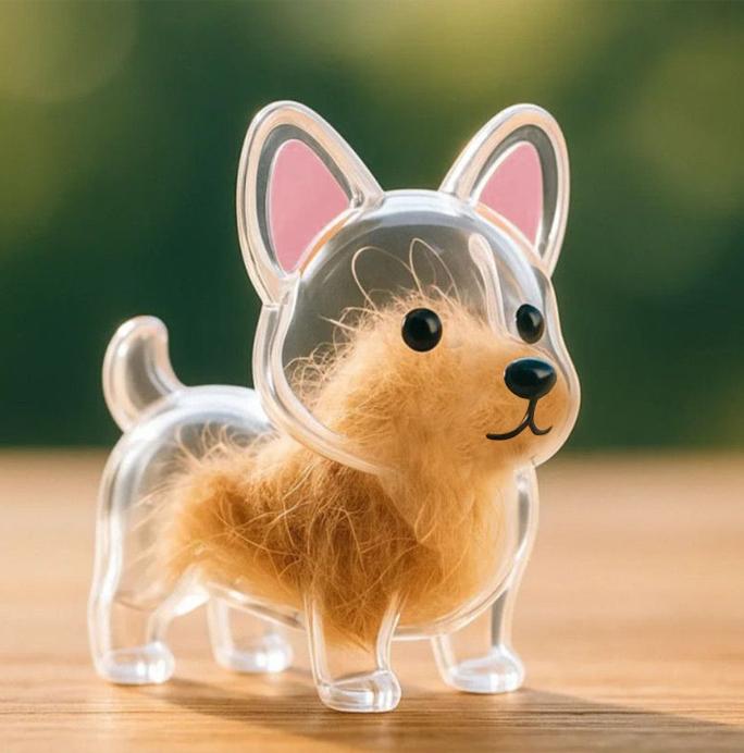 Puppy Hair Storage Pendant Keychain Transparent Dogs Hair Storage Box Hanging Decoration Bag Hanging Pendant Gift for Dog Lovers