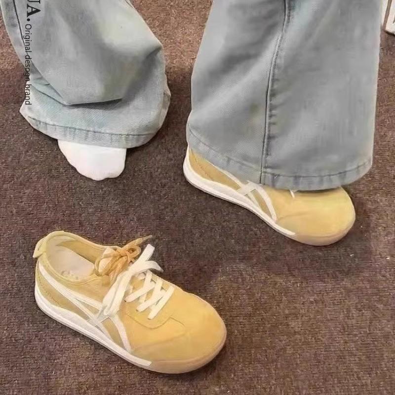 Plateauschuhe Damen neu Frühling Retro Weichsohle Forrest Gump Schuhe vielseitige lässige Board Schuhe Sportschuhe