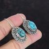 Tibetan Turquoise Earring 925 Sterling Silver Earring Handmade Elegant Jewelry Vintage Drop Earring Genuine Gemstone Earrings Gifts For Wife