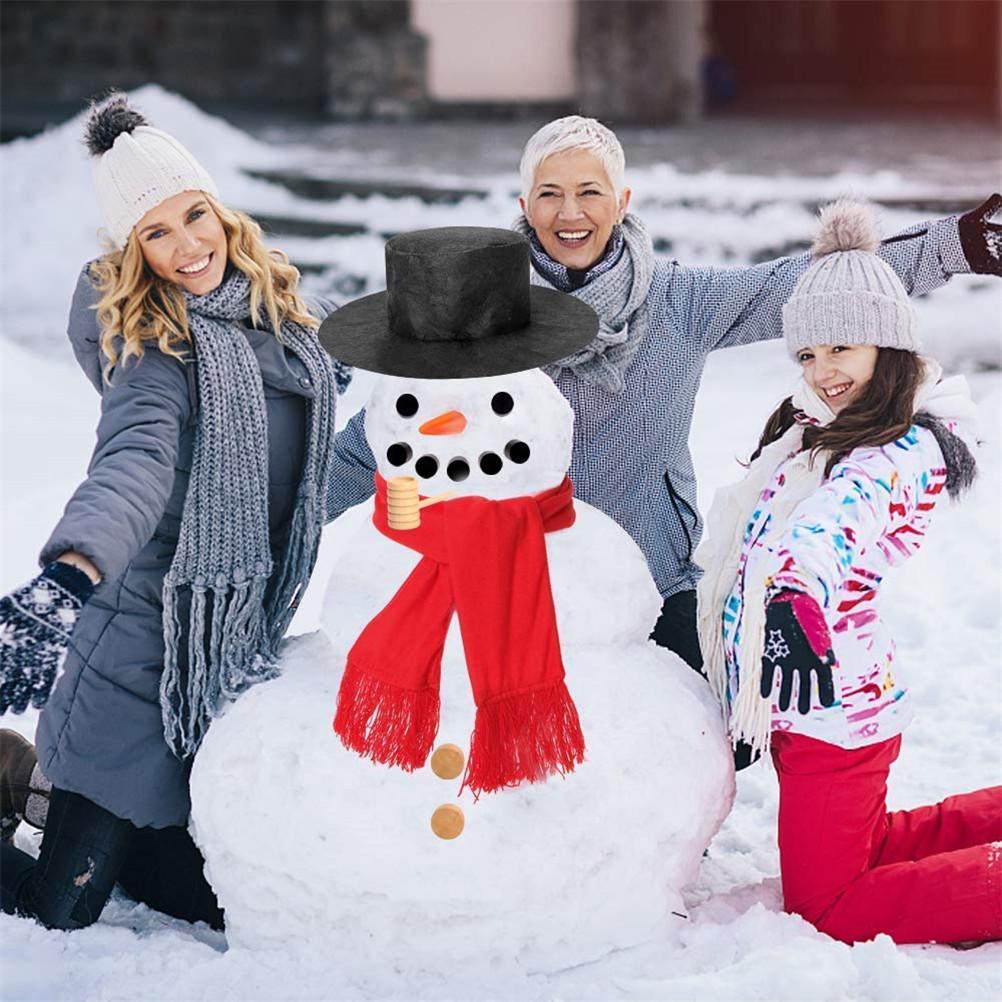 13-teiliges/Set Outdoor Schneemann Dekorationszubehör-Set Winter Weihnachtsdekorationsset für Kinder