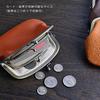 Linoli Leather Coin Purse Wallet for Women, Made in Japan, with a Parent-Child Clasp Closure, Perfect for Holding Bills and Coins, Orange