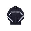 Striped Print Stand Collar Zip Long Sleeve Jacket Men Jackets Blue GMJS03873-6855