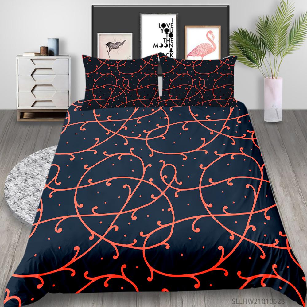 3D Bettwäsche-Set Mikrofaserstoff Bettbezug und Kissenbezug 2 oder 3 Teile mit Grafikdruck Full-Size Waschbare und Bequeme Bettwäsche