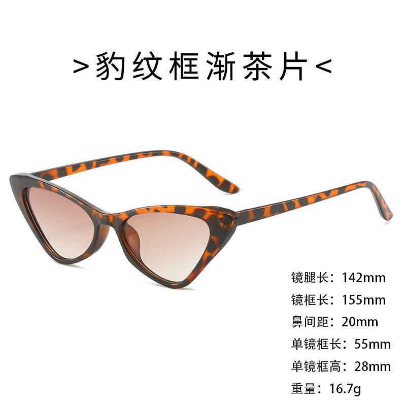 Foreign Trade Retro Triangular Small Frame Cat Eye Sunglasses Sunglasses Shading Women'S Sunglasses