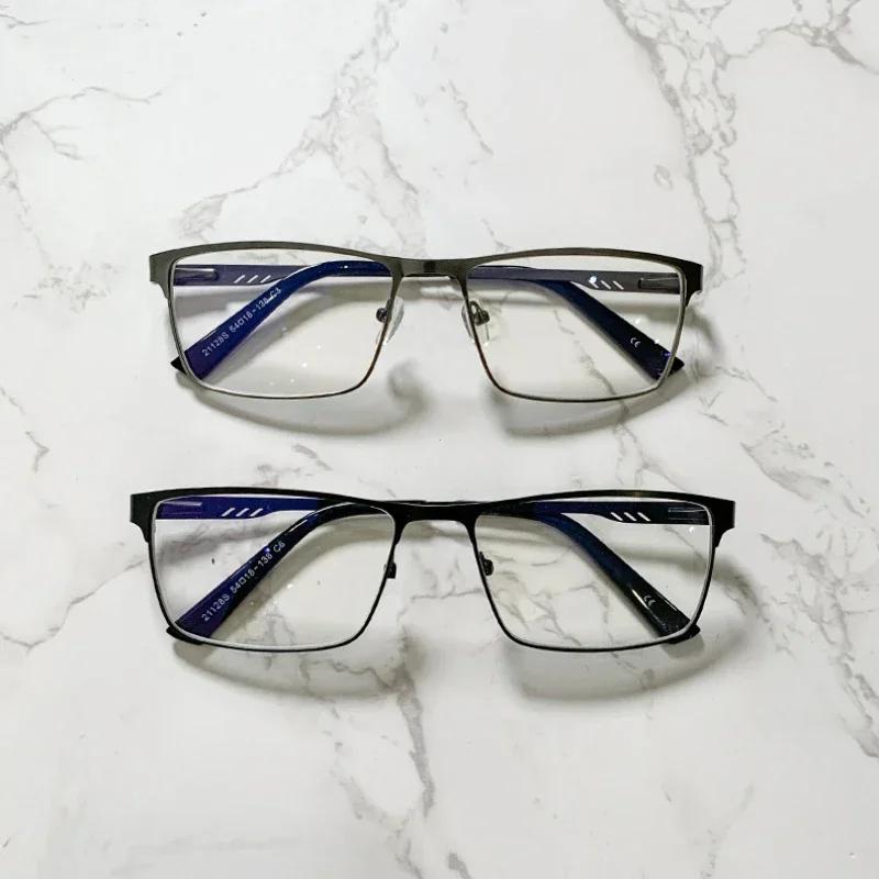 Men Square Metal Large Frame Reading Presbyopia Glasses Reader +1.25 1.5 1.75 2.0 5.0  6.0 Gafas Lectura Hombre Mens Glasses