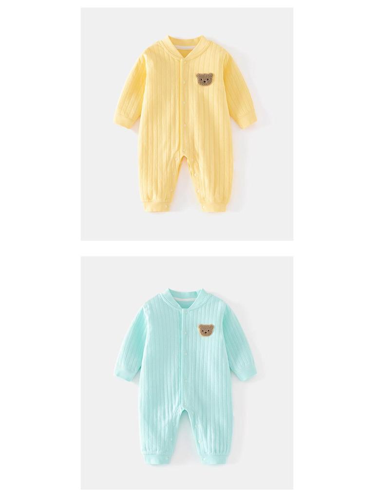Baby Onesie Pure Cotton Four Seasons Style Boneless Romper Harem Pajamas Newborn Spring Autumn.