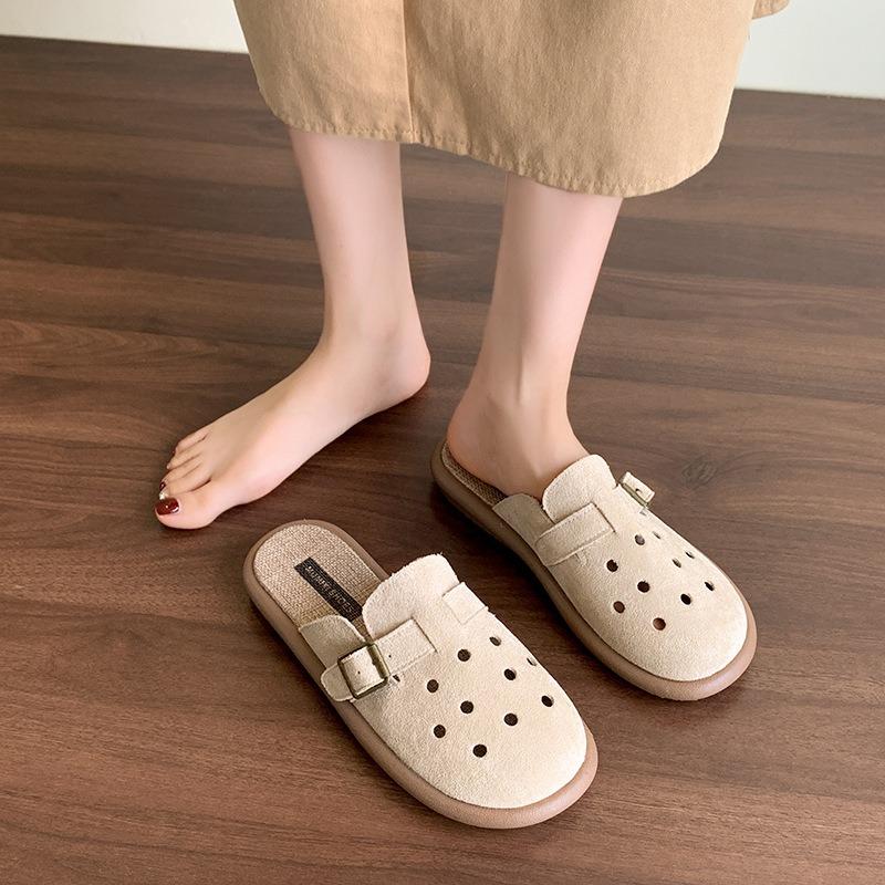 Retro cool pantofle dámské nové duté špičky poloviční pantofle dámské letní nošení líné poloviční nazouváky