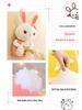 Adorable White Bunny Plush Pillow - Cute Rabbit Doll for Kids' Birthday Gift