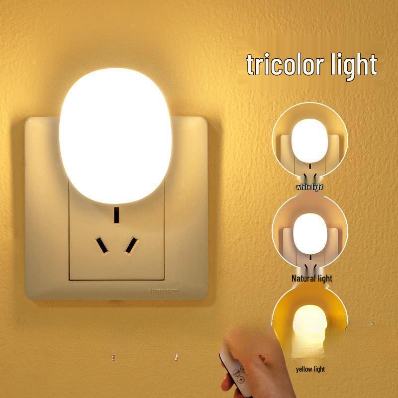 Soft Glow Baby Night Light with Remote Control – Eye-Friendly Plug-In for Bedroom and Nursery