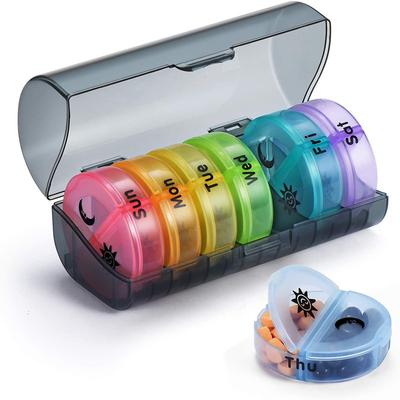 Weekly Pill Organizer 14 Compartments