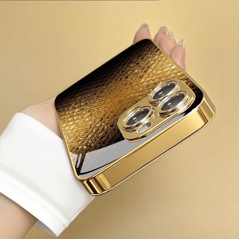 Simplicity Luxurious High-end Phone Case Electroplated Glass PhoneCase for iPhone 17 16 15 14 13 12 11pm Pro Plus Dropresistant