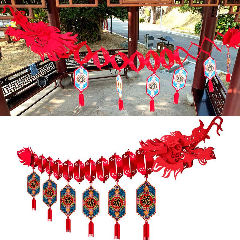 Chinese New Year Dragon Ceiling Decor New Year Party Lunar Year Ornament For Shops Restaurant Party Decor Hanging Ornaments
