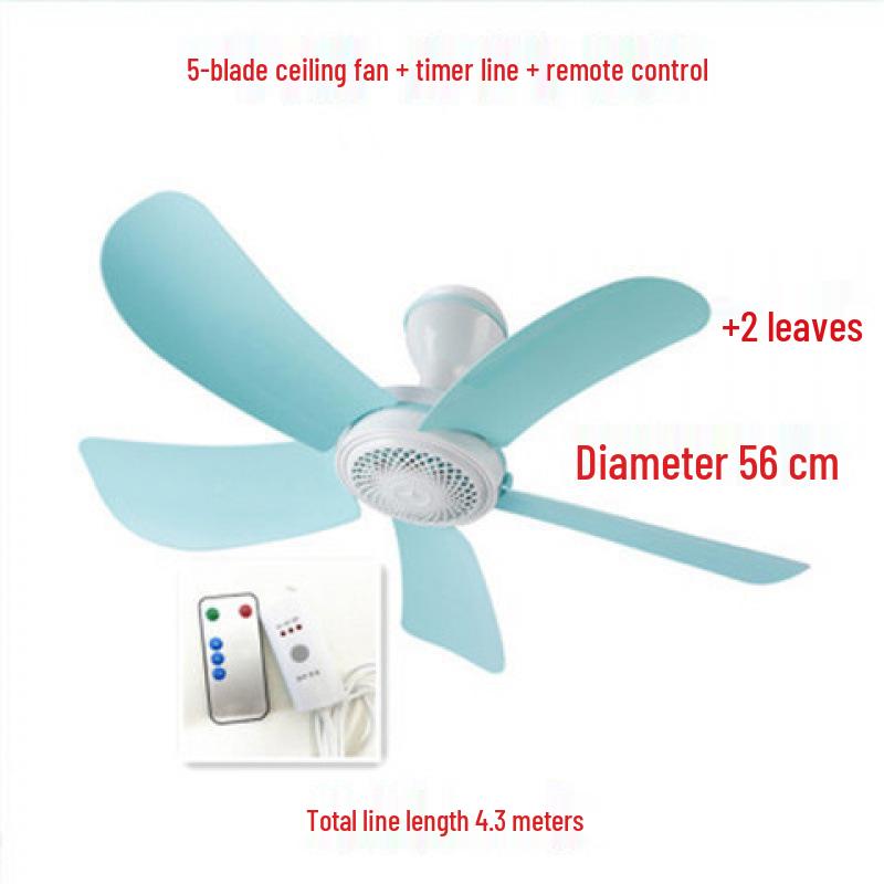 Compact Silent Ceiling Fan for Dorms and Bedrooms