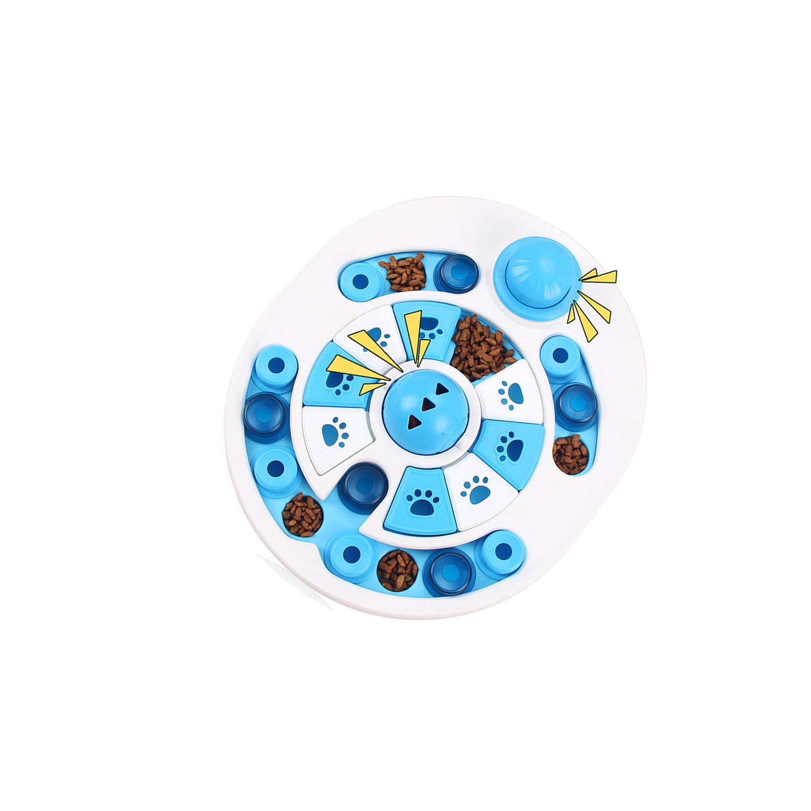 

Slow Feeders Cats Bowl Outdoor Portable Pet Feeding Bowl Cats Food Bowl for Dry and Wet Meals синий