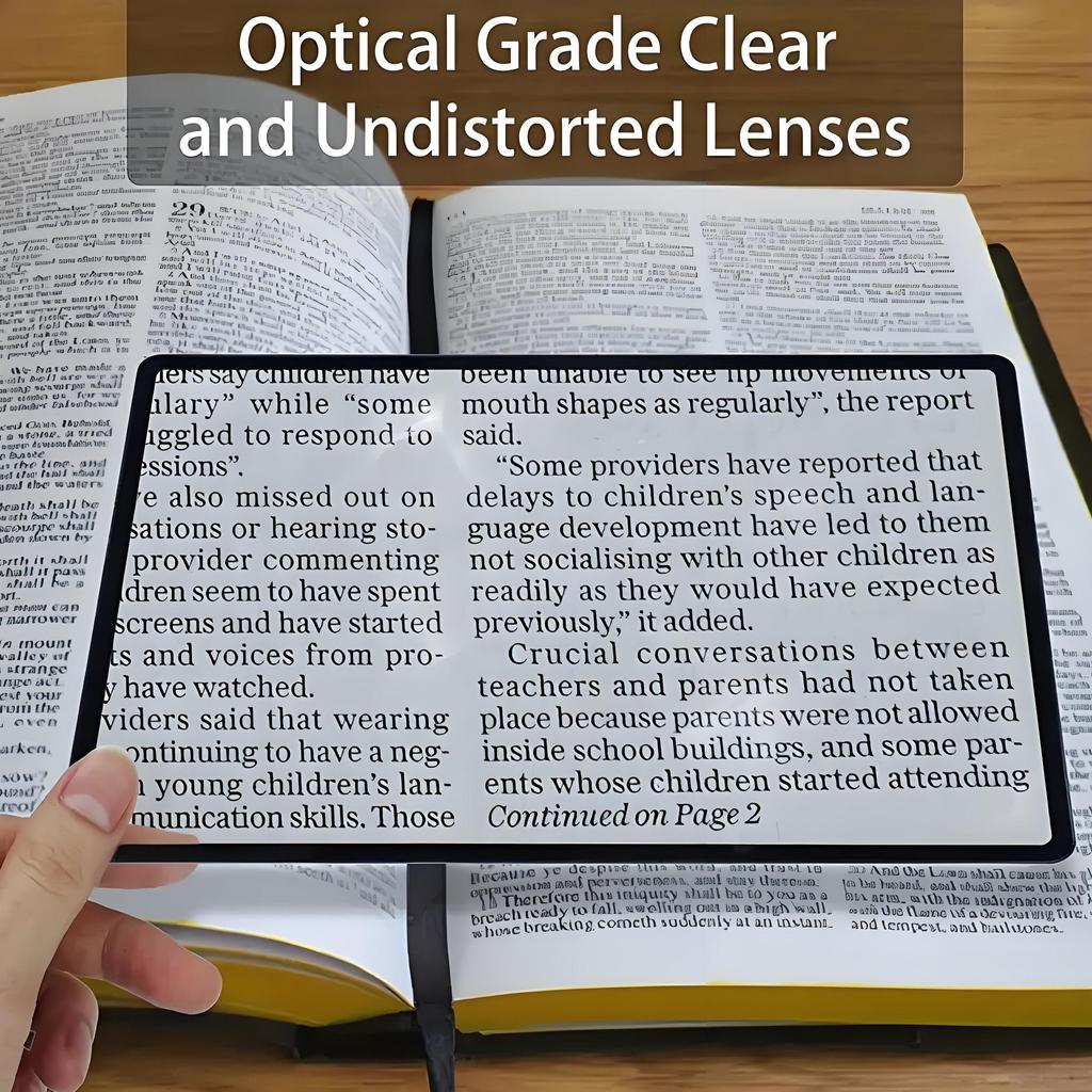 1PC 3x Card Magnifying Glass Portable Transparent PVC Magnifying Glass