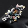 Vintage Kadınlar Noel Ağacı Renkli Rhinestone Broş Pin Kravat Iğnesi Rozeti