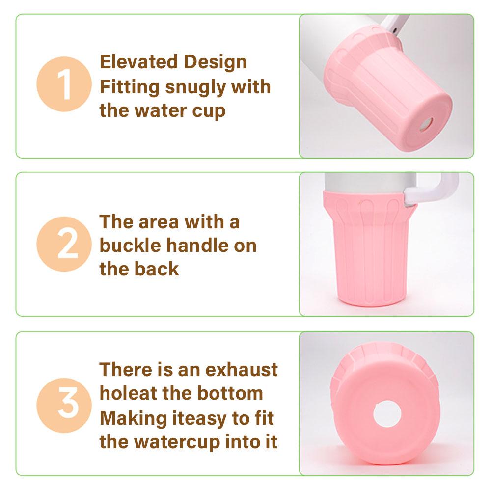 SW 40oz Silicone Cup Bottom Cover for Stanley Quencher Adventure Tumbler Protective Water Bottle Sleeve Antislip Cup Boot Sleeve