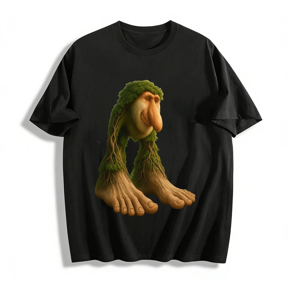 

Funny Forest Bigfoot Graphic Casual T-Shirt Pure cotton T-shirt XXS